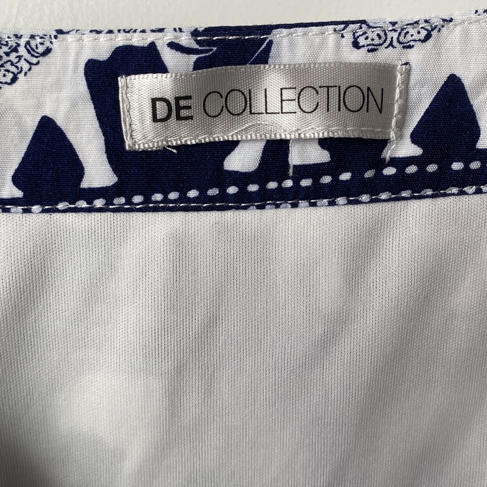 LAST CHANCE - De Collection Blue & White Elephant Midi Skirt - Picture 3 of 5